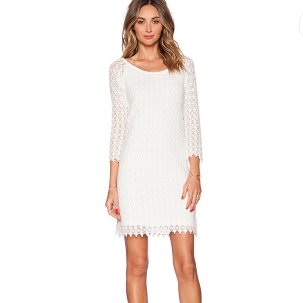 Velvet by Graham & Spencer Lace White Dress NWT